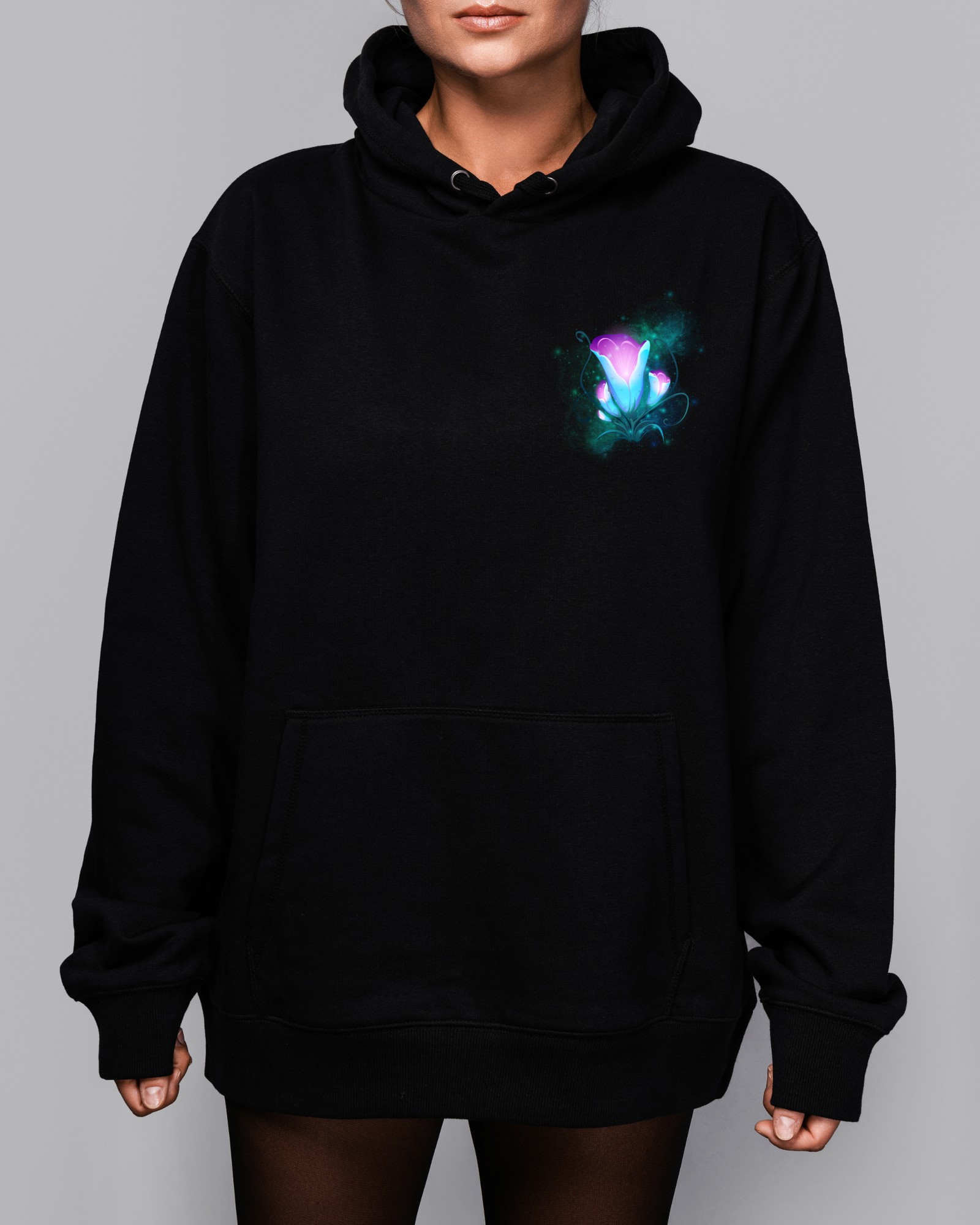 Blue Butterfly Grid Hoodie